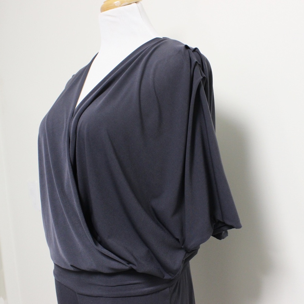 Julian Chang Jumpsuit Gunmetal Gray Dolman V Neck - Picture 4 of 8